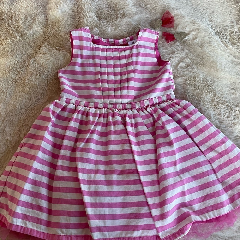 Pink and White Striped Dress - Picture 4 of 9